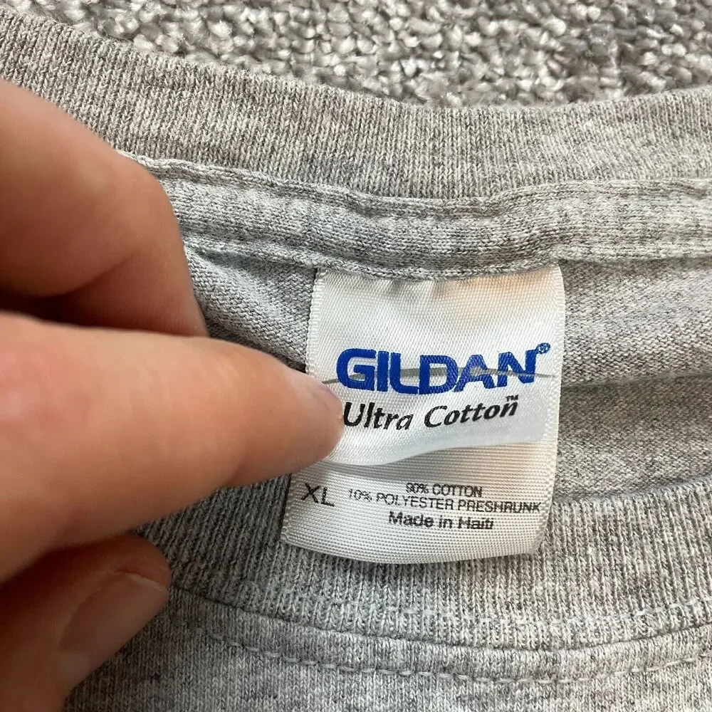 Gildan Ultra Cotton Shirt Men XL Gray Freshman Retreat IHS 2014 Short Sleeve Tee - Picture 4 of 10